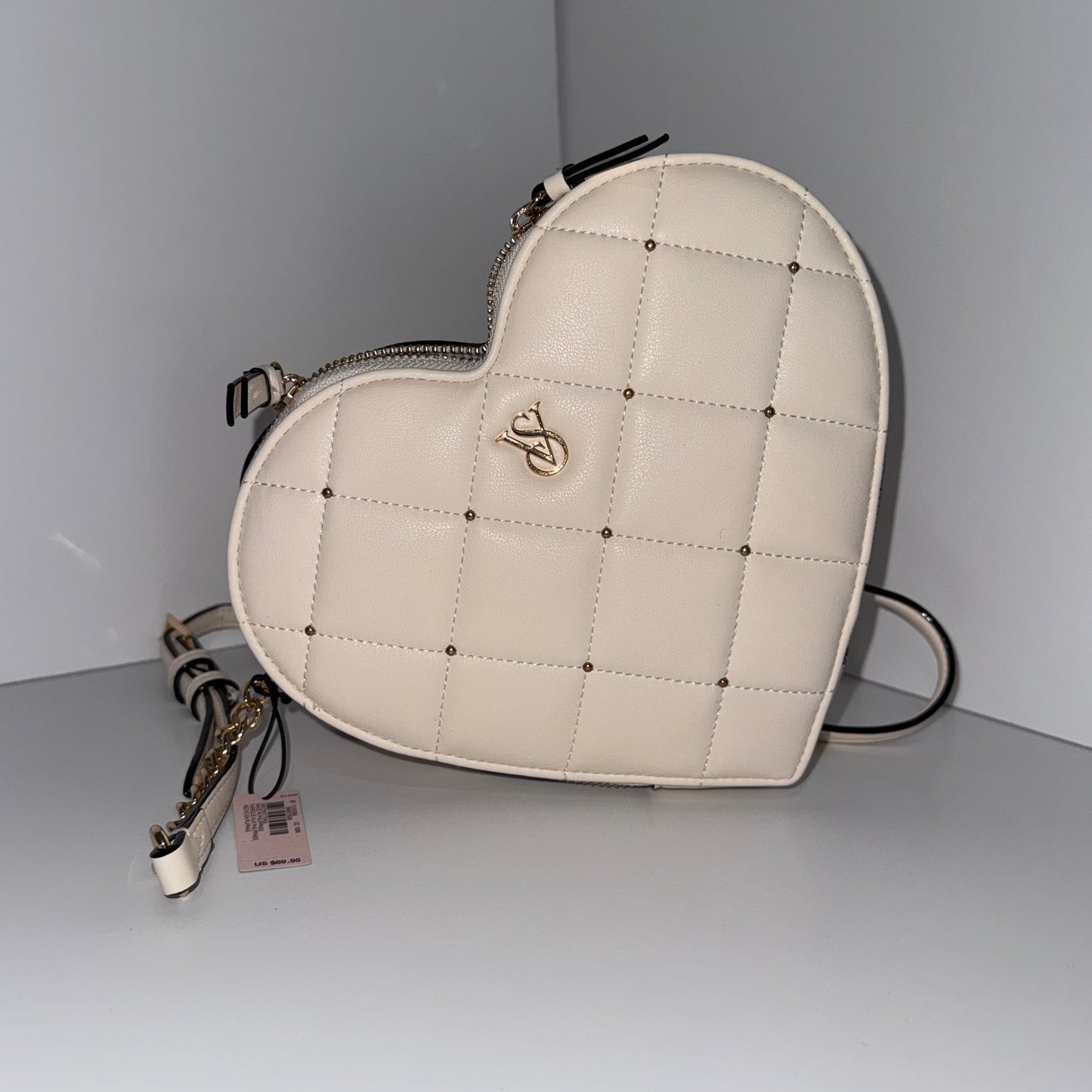 VICTORIA SECRET HEART CROSSBODY (CREAM)