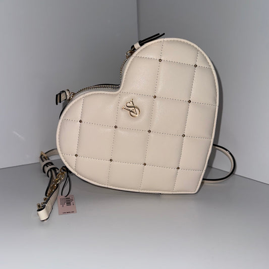 VICTORIA SECRET HEART CROSSBODY (CREAM)