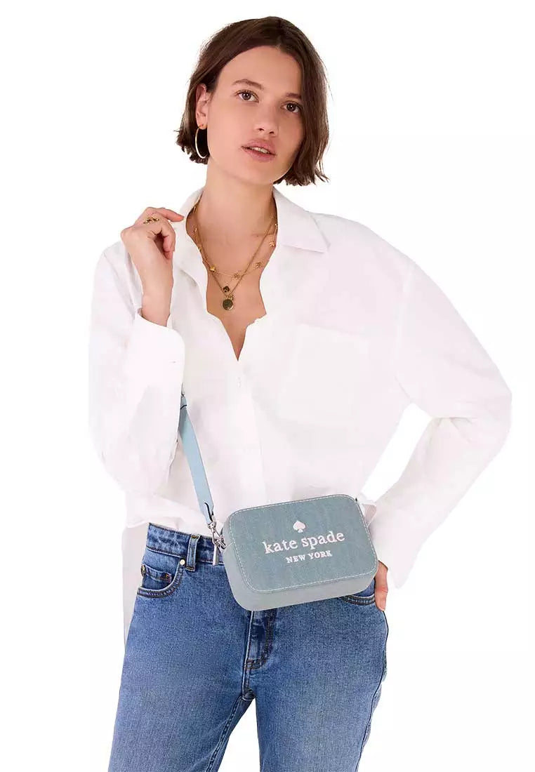 KATE SPADE DENIM CAMERA BAG
